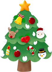 cute christmas element decoration element christmas tree