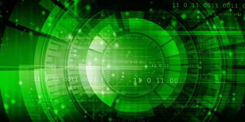 2d illustration Abstract futuristic electronic circuit technology background