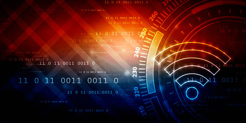 2d illustration WiFi symbol sign
