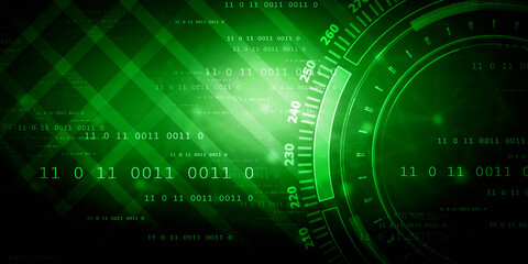 2d illustration Abstract futuristic electronic circuit technology background