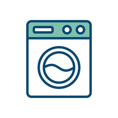 washing machine icon vector design template in white background