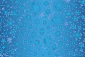 New Year decorative background with snowflakes and stars