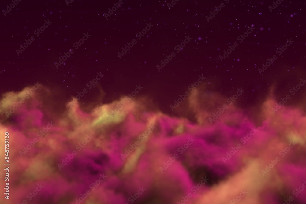 Wall mural mystery clouds concept with lights bokeh effect design abstract background for any purposes