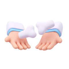 specialist doctor Take care of the organs in the body. 3D medical illustration.