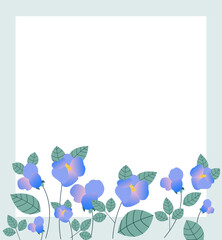 Floral frame vector illustration. Realistic flowers. Image for various invitations, brochures, picture frames, posters