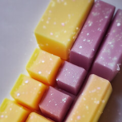 Colorful soap bars, handmade natural zero waste soap, spa and skincare small business idea, solid soap
