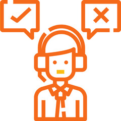 complaint gradient line icon