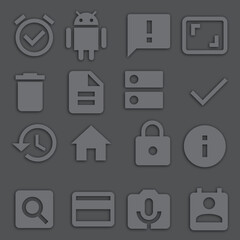 dark color icons for mobile applications and websites