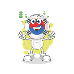 south korea head cartoon monster vector. cartoon character