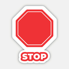 stop traffic sign editable modern vector icon and text effect design