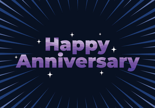 Happy Anniversary wedding text effect design