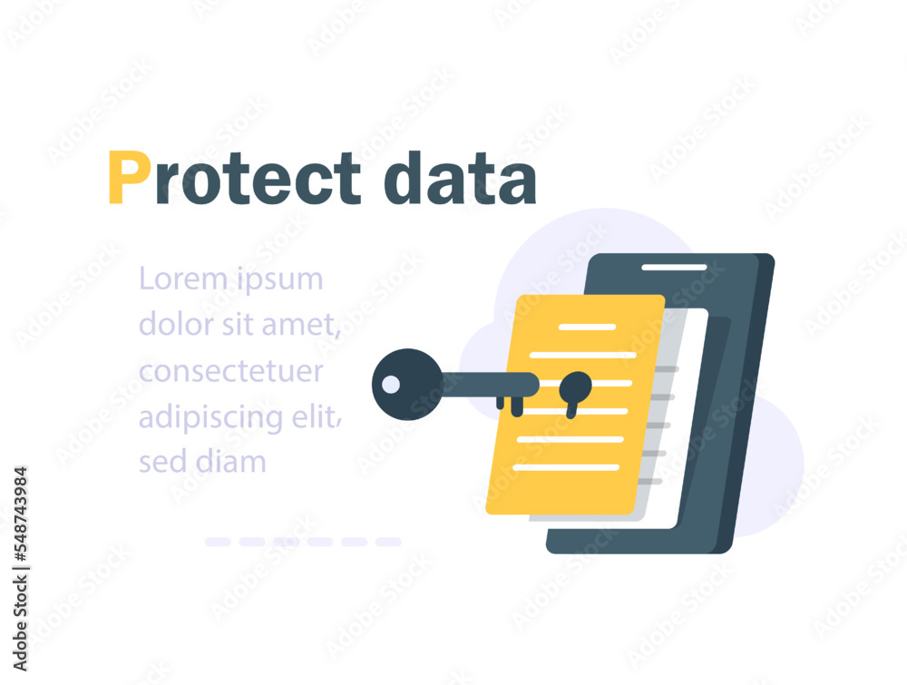 Wall mural concept is data security access,internet security,data protection