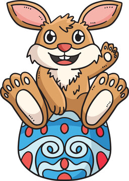 recommend clip art: Bunny Sitting on Easter Egg Cartoon Clipart