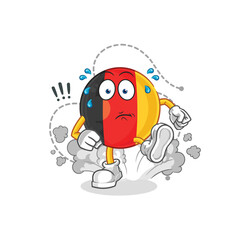 belgium running illustration. character vector