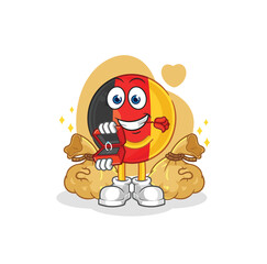 belgium propose with ring. cartoon mascot vector