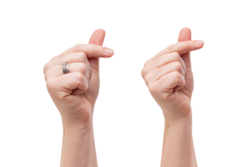 finger heart. Zoomers symbolize love. woman hand showing heart sign isolated on transparent background png