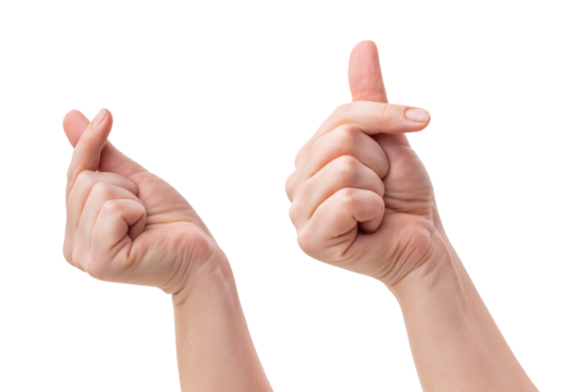 finger heart. Zoomers symbolize love. woman hand showing heart sign isolated on transparent background png	
