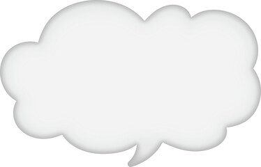Text Box Cloud White 3d Message Bubble