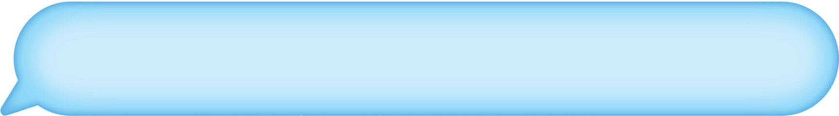 3d Text Box Blue Message Bubble