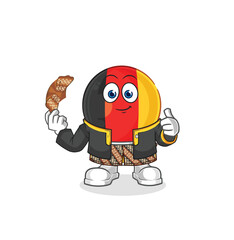 belgium Javanese character. cartoon mascot vector