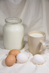 milk and eggs