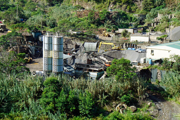 industrial plant n the green landscape of madeira