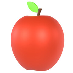 Red apple 3D icon