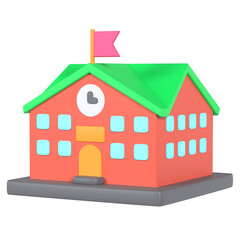 School 3D icon