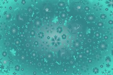 New Year decorative background with snowflakes and stars