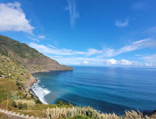 cenic view over the coast of madeira