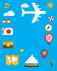 tourism icons vector image