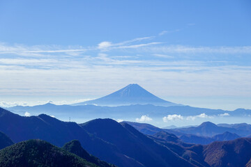 晴れの日の富士山