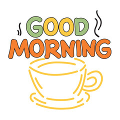 Cute Sticker Reactions Good Morning Color