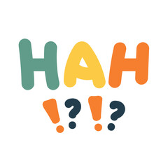 Cute Sticker Reactions Hah Color