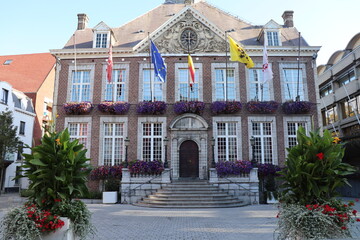 old town hall in Belgium - obrazy, fototapety, plakaty