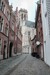 The city called Mechelen in Belgium with beautiful architecture. 