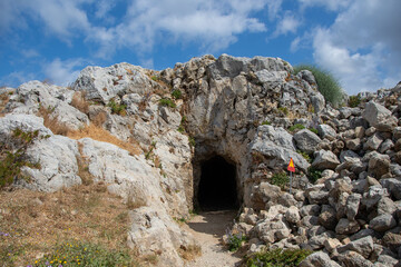 Cave entrance on the grounds of the fortress 