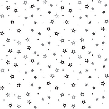 Stars pattern. Seamless vector star background. Cute festive Christmas and holidays ornament
