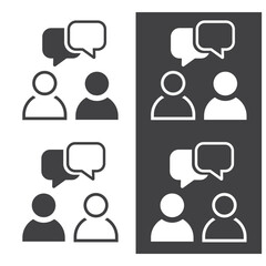 Speaking, talk people icon, vector. Talk chat business concept. - vector.