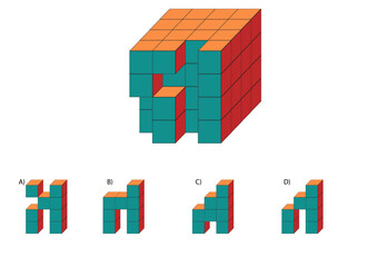 Find the Missing Piece. Shape completion questions, Find next shape