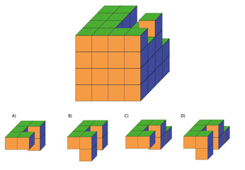 Find the Missing Piece. Shape completion questions, Find next shape