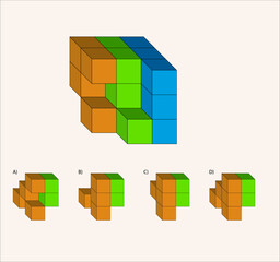 Find the Missing Piece. Shape completion questions, Find next shape