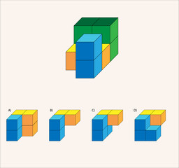 Obraz premium Find the Missing Piece. Shape completion questions, Find next shape