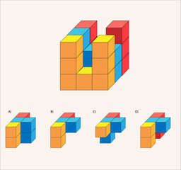 Find the Missing Piece. Shape completion questions, Find next shape