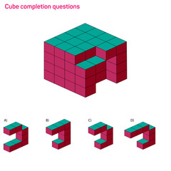 Find the Missing Piece. Shape completion questions, Find next shape