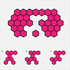 Find the Missing Piece. Shape completion questions, Find next shape
