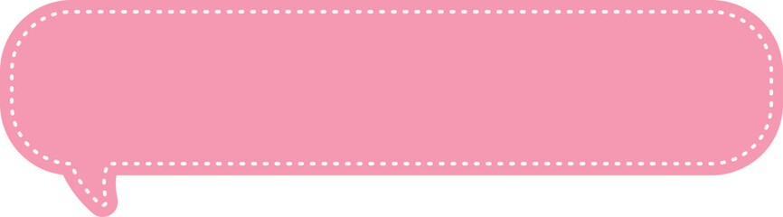Pink Text Box Message Bubble