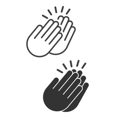 Obraz premium Applause icon vector in two variants.