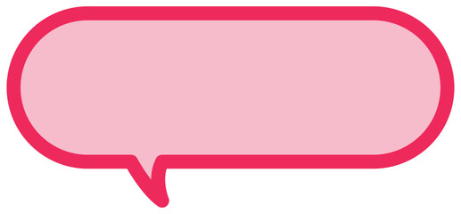 Pink Text Box Message Bubble