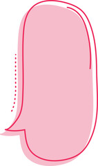Pink Text Box Message Bubble